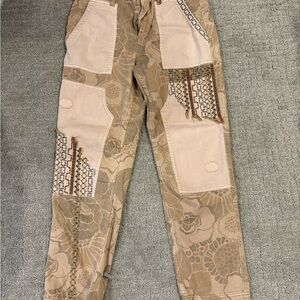 Pilcro Tan Floral Women's Cargo Pants